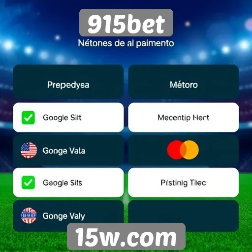 Métodos de pagamento disponíveis no 915bet